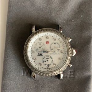 Michele diamond and sapphire watch and extra band